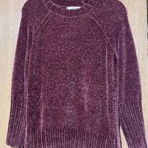 Chenille Pink Rose Sweater